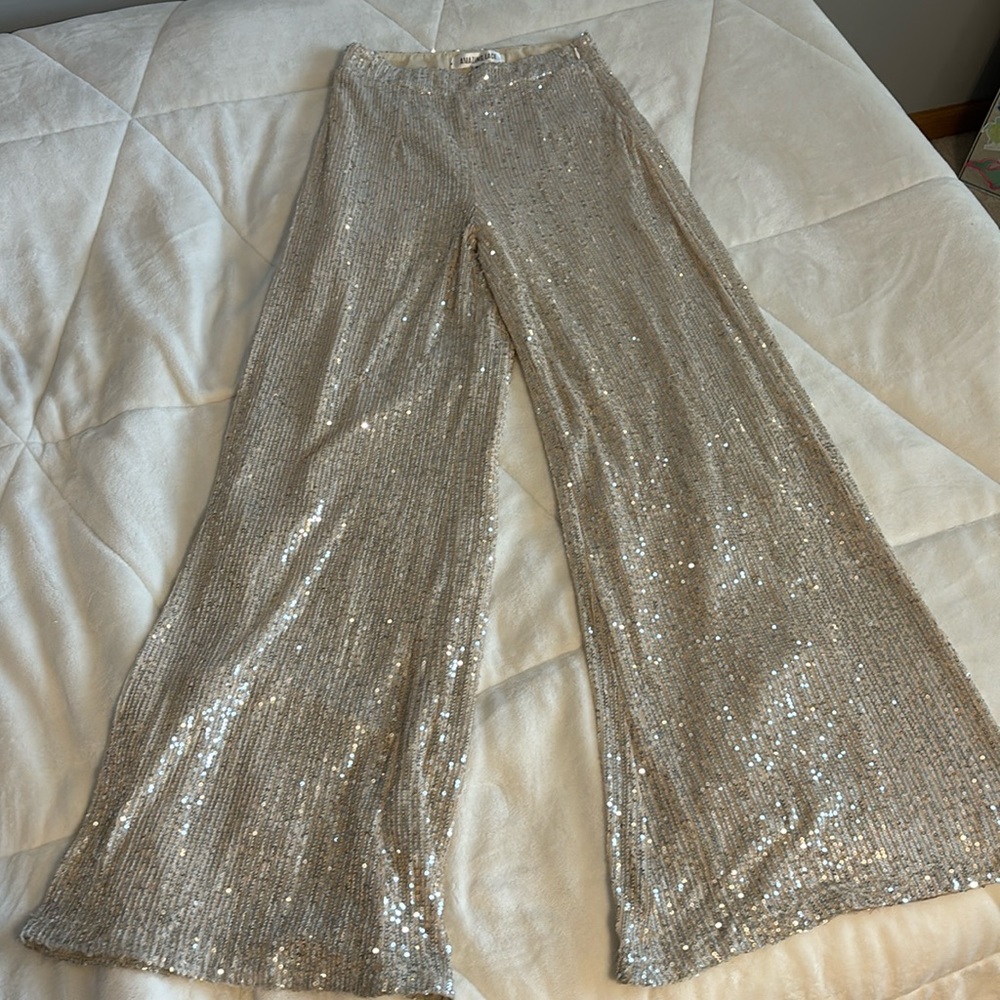 Amazing Lace Champagne Sequin Flares